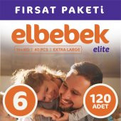 ELBEBEK ELİTE BEBEK BEZİ 6 NUMARA XLARGE 120 ADET - 1