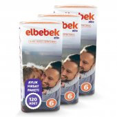 ELBEBEK ELİTE BEBEK BEZİ 6 NUMARA XLARGE 120 ADET - 2