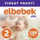 ELBEBEK ELİTE BEBEK BEZİ  2 NUMARA MİNİ 200 ADET - 1
