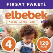 ELBEBEK ELİTE BEBEK BEZİ 4 NUMARA MAXİ 120 ADET - 1