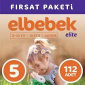 ELBEBEK ELİTE BEBEK BEZİ 5 NUMARA JUNIOR 112 ADET - 1