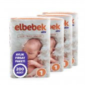 ELBEBEK ELİTE BEBEK BEZİ 1 NUMARA YENİDOĞAN 200 ADET - 2