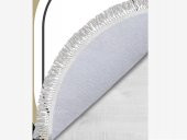Oval Saçaklı 2li Banyo Paspas Takımı Serik Beyaz - 2