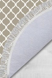 Oval Saçaklı 2li Banyo Paspas Takımı Kupa Cappucino - 4