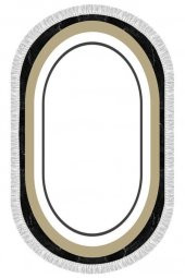 Oval Saçaklı 2li Banyo Paspas Takımı Serik Beyaz - 3