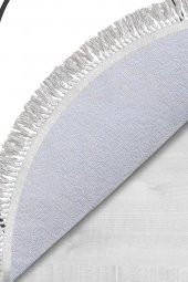Oval Saçaklı 2li Banyo Paspas Takımı Serik Beyaz - 5