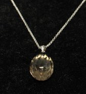 925Ayar Gümüş Smoky Quartz Damla Taşlı Kolye - 1
