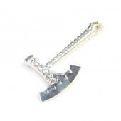 925 Ayar Gümüş Balta Kolye Ucu - 1