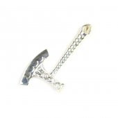 925 Ayar Gümüş Balta Kolye Ucu - 2