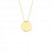 14 Ayar Sade Altın Plaka Kolye thumbnail 2