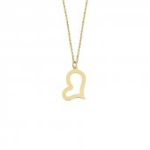 14 Ayar Altın Taşsız Kalp Kolye thumbnail 1