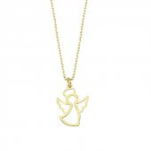14 Ayar Altın Taşsız Melek Kolye thumbnail 1