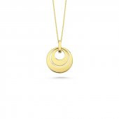 14 Ayar Altın İkili Plaka Halka Kolye thumbnail 2