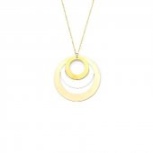 14 Ayar Altın Üçlü Plaka Halka Kolye thumbnail 2