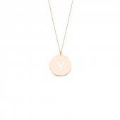 14 Ayar Altın Plaka Harf Kolye thumbnail 3