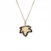 14k Sarı Altın Yaprak Kolye thumbnail 3