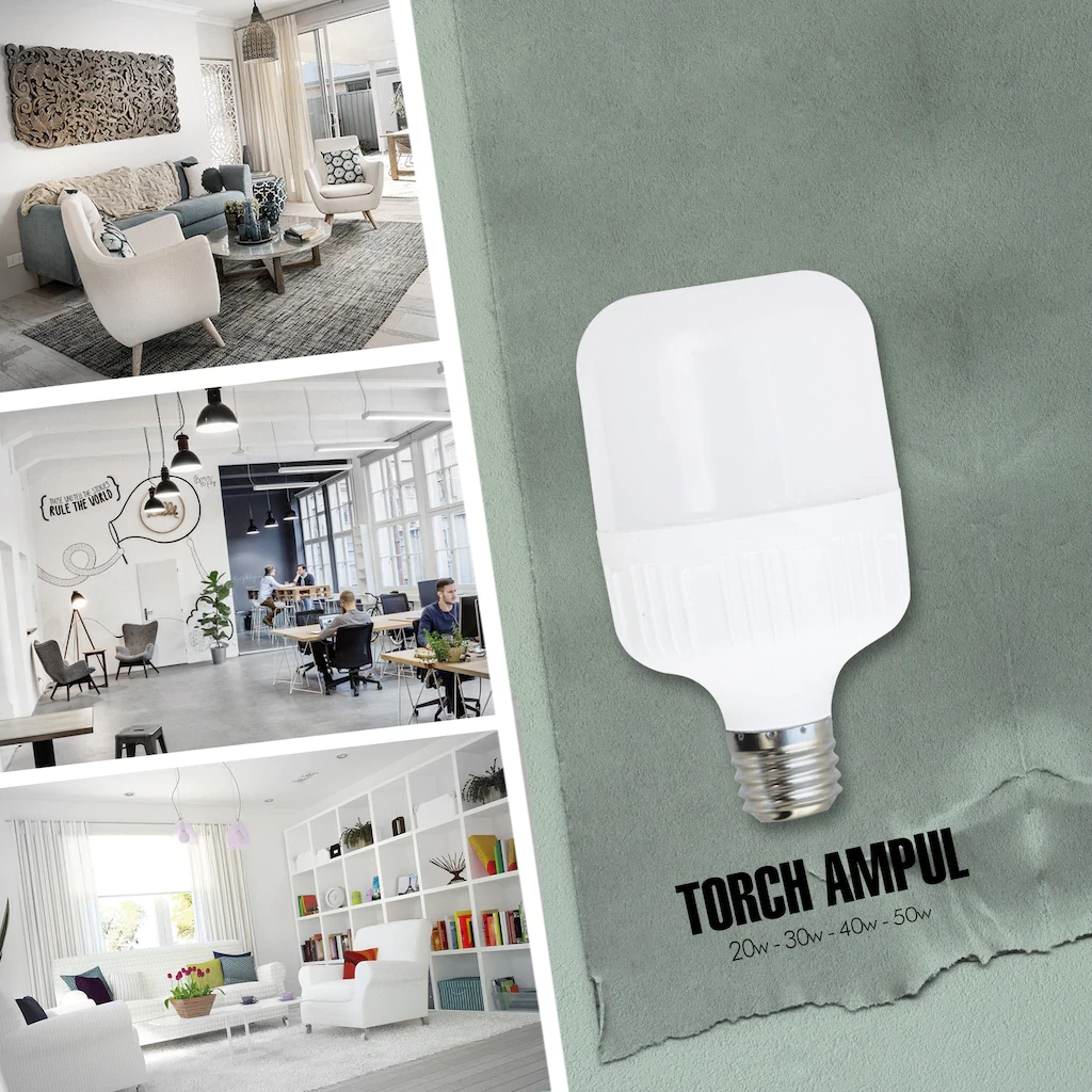 Torch Led Ampul 20W 30W 40W 50W Büyük Boy Led Ampul - 5