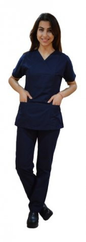 Dr. Hemşire Kadın Forma Lacivert Yarasa Kol Takım - 1