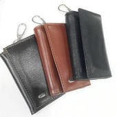 Siyah Renk-Para Gözlü Deri Anahtarlık - 6