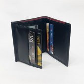 Siyah-Taba-Kahve Renkte Kartlık, Ehliyet Ve Kimlik Bölmeli Şeffaf Kimlik Bölmeli Deri Cüzdan - 1