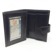 Siyah-Taba-Kahve Renkte Kartlık, Kimlik Ve Çıtçıtlı Bozuk Para Bölmeli Deri Cüzdan - 6