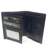 Siyah-Taba-Kahve Renkte Kartlık, Kimlik Bölmeli Yatay İç Kısımlı Deri Cüzdan - 4