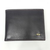 Taba-Siyah-Kahve Renkte Kartlık, Kimlik Ve Bozuk Para Bölmeli Yatay Deri Cüzdan - 2