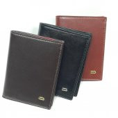 Siyah-Taba-Kahve Renkte Kartlık, Kimlik Bölmeli Dikey Kart Bölmeli Deri Cüzdan - 1