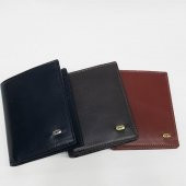 Siyah-Taba-Kahve Renklerde Kartlık, Kimlik Ve Ehliyet Bölmeli Şık Dikey Model Deri Cüzdan - 1