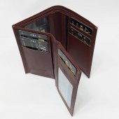 Siyah-Taba-Kahve Renkte Kartlık, Kimlik Ve Açılan İç Bölmeli Deri Cüzdan - 3