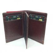 Siyah-Taba-Kahve Renkte Kartlık, Kimlik Bölmeli Renkli Dikiş Detaylı Deri Cüzdan - 9