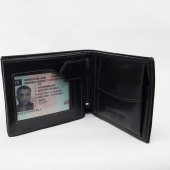 Kahve-Siyah-Taba Renkte Kartlık, Kimlik, Ehliyet Bölmeli İç Fermuarlı Yatay Deri Cüzdan - 10