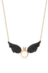 Tek Taşlı Melek Modeli 925 Ayar Kolye - 4