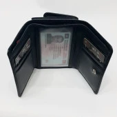 Siyah Renk Bayan Deri Cüzdan Çok Bölmeli - 9