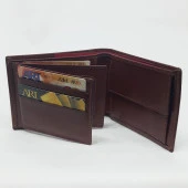 Siyah-Taba-Kahve Renkte Kartlık, Kimlik Ve Bozuk Para Bölmeli Yatay Bölmeli Deri Cüzdan - 8