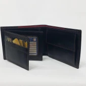 Siyah-Taba-Kahve Renkte Kartlık, Kimlik Ve Bozuk Para Bölmeli Yatay Bölmeli Deri Cüzdan - 11