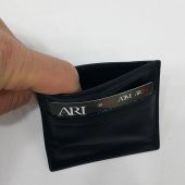 Siyah-Taba-Kahve Renkte Yatay Model Hakiki Deri Önde Arkada Bölmeli Kartlık - 7