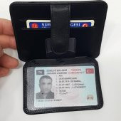 Siyah-Taba-Kahve-Kırmızı Renkte Yatay Model Hakiki Deri Çıtçıtlı Tasarımlı Kartlık - 5