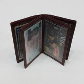 Siyah-Taba-Kahve Renkte Yatay Model Hakiki Deri Sade Tasarım Kartlık - 9