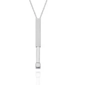 Düz Model 925 Ayar Kolye - 2