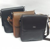 Altı Fermuarlı Hakiki Deri Omuz Çantası - 12