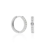 Elmas Taşlı Bayan Gümüş Küpe - 3