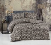 Majeste Pamuklu Leopar Desenli Çift Kişilik Nevresim Takımı-8375 - 1