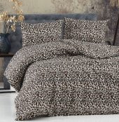 Majeste Pamuklu Leopar Desenli Çift Kişilik Nevresim Takımı-8375 - 2