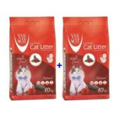 Vancat Naturel (Parfümsüz) Kedi Kumu-İnce Taneli 20kg (10kgX2adet/23,6L) - 1