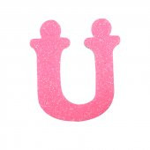 Ü Harf Pembe Strafor Süs 9 Cm - 1