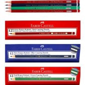 Faber-Castell kırmızı-Yeşil-mavi Kopya Boya Kalemi 12 Lİ - 1