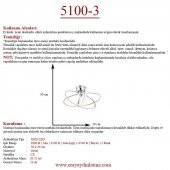 Eray Aydınlatma 5100-3 Krom Led Avize thumbnail 3