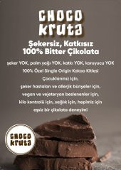 CHOCO KRUTA Şekersiz 100% Bitter Çikolata (GHANA) (500 Gr.) (Blok) - 3