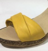 Emani 785.070 Sarı Kadın Deri Topuklu Sandalet - 4